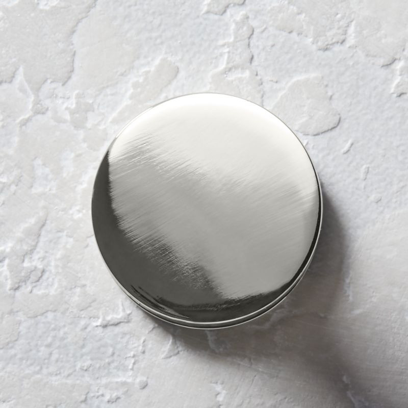 Logan Round 1.25" Polished Nickel Knob + Reviews | CB2 | CB2