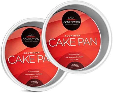 Last Confection 2-Piece Round Cake Pan Set - 6" x 2" Deep Aluminum Pans | Amazon (US)