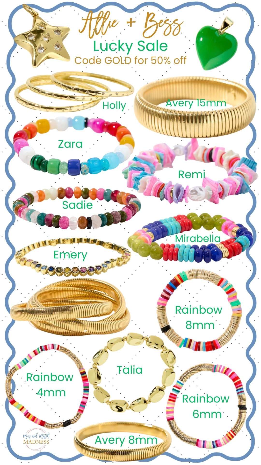 🍀 MONDAY + TUESDAY: LUCKY SALE

50% OFF this entire collection with code GOLD

*My code Catherine20 will still work on anything added outside of the Lucky collection.

#LTKdayinmylife #LTKSaleAlert #LTKspring