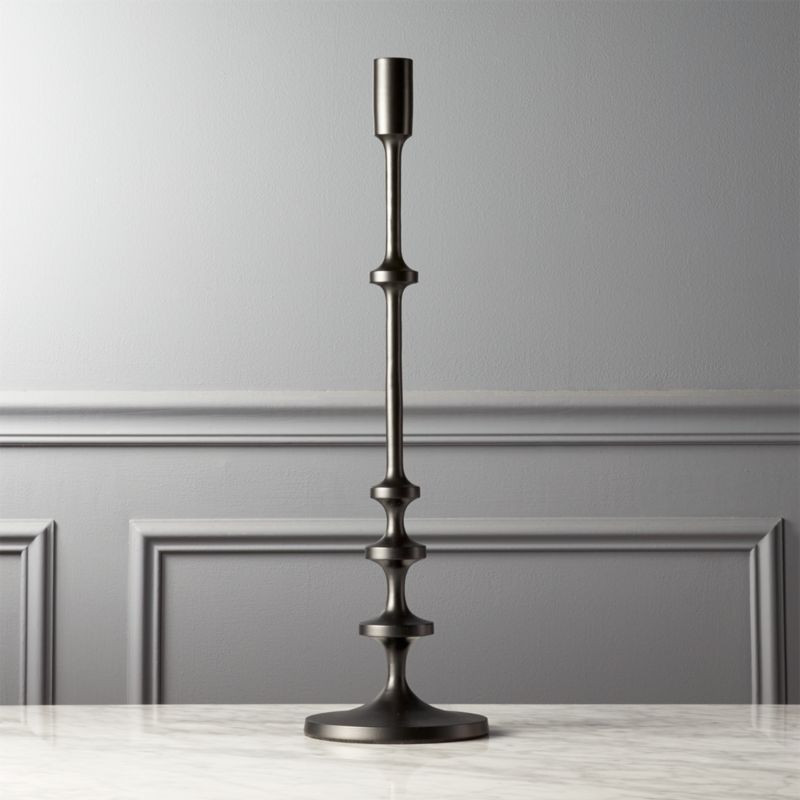 Allis Large Black Taper Candle Holder + Reviews | CB2 | CB2