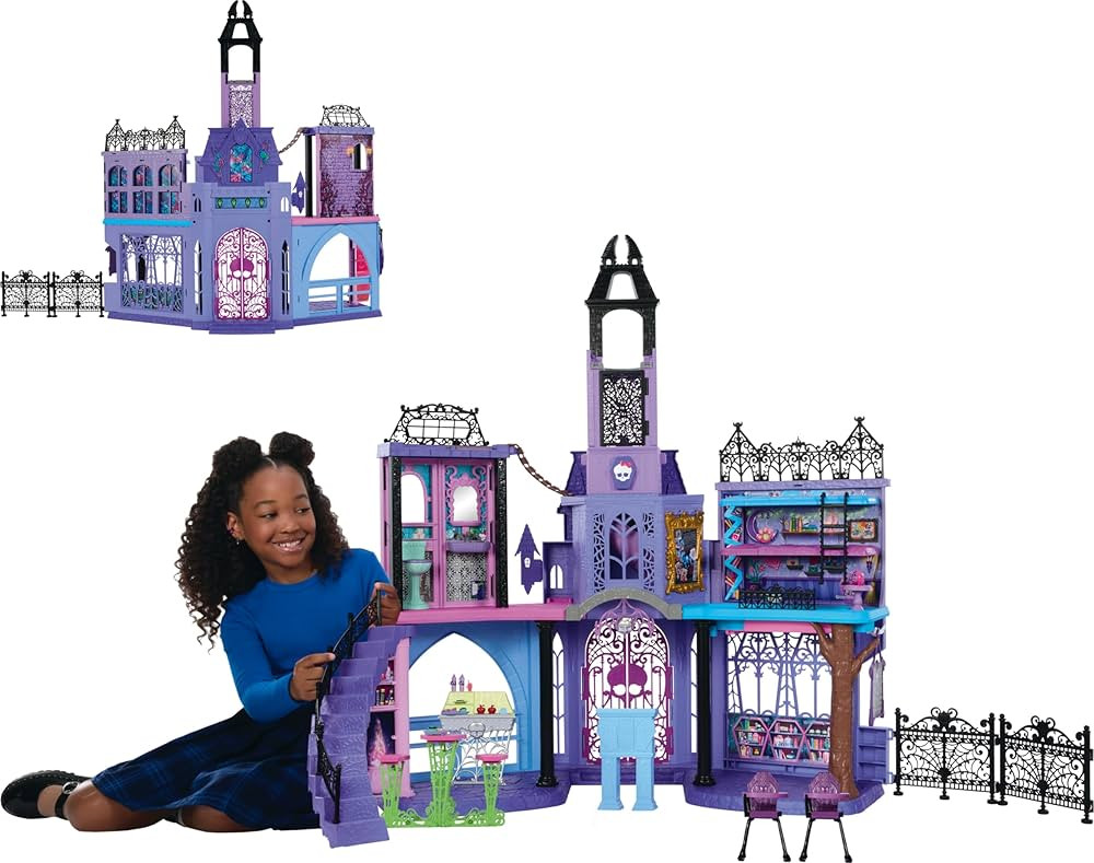 Monster High Doll House, Haunted High School Playset with 7 Play Areas and 35+ Storytelling Piece... | Amazon (US)