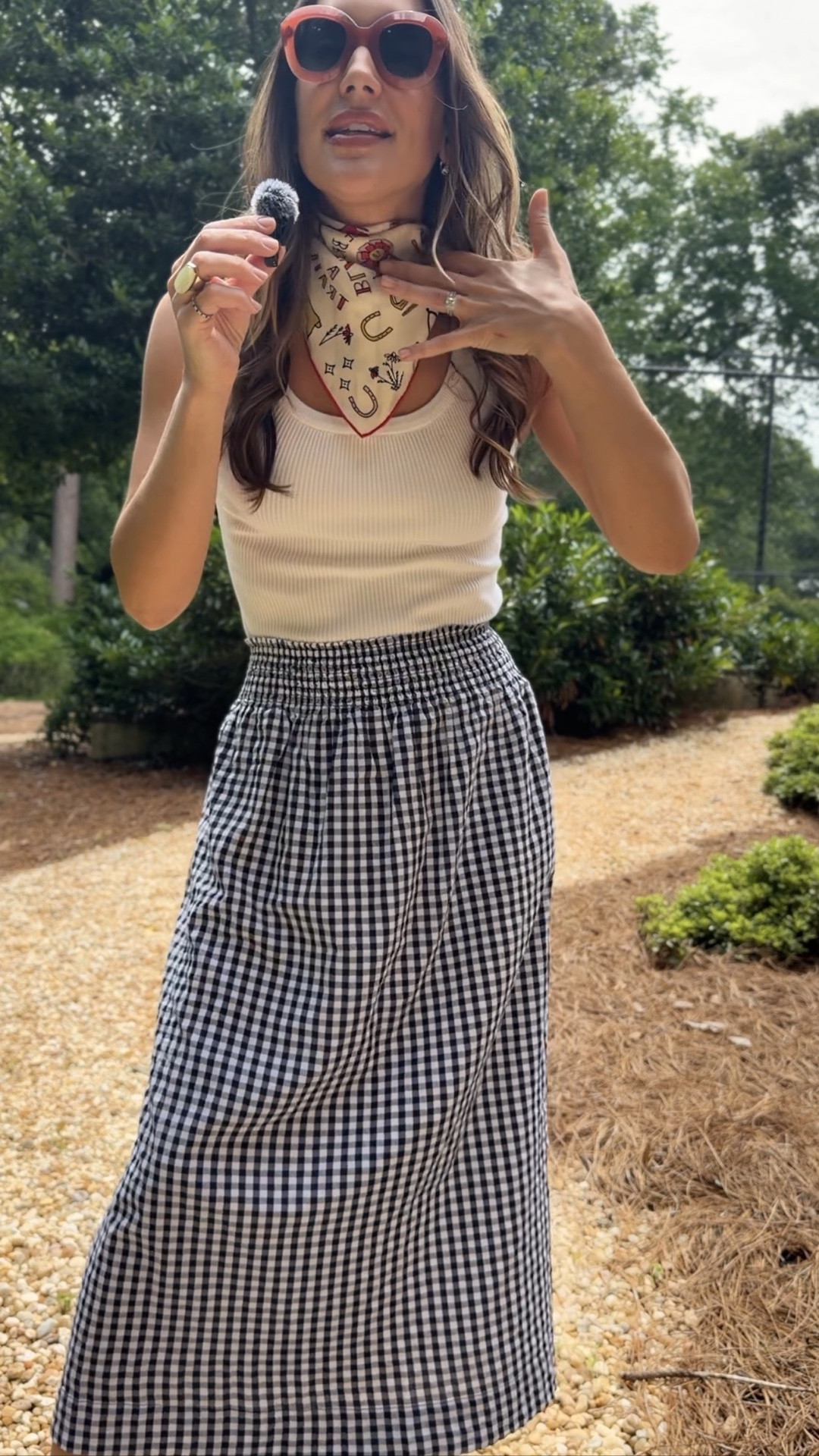Easy breezy outfit for a steamy summer day -

Wearing smalls - tank and sandals are Amazon!
