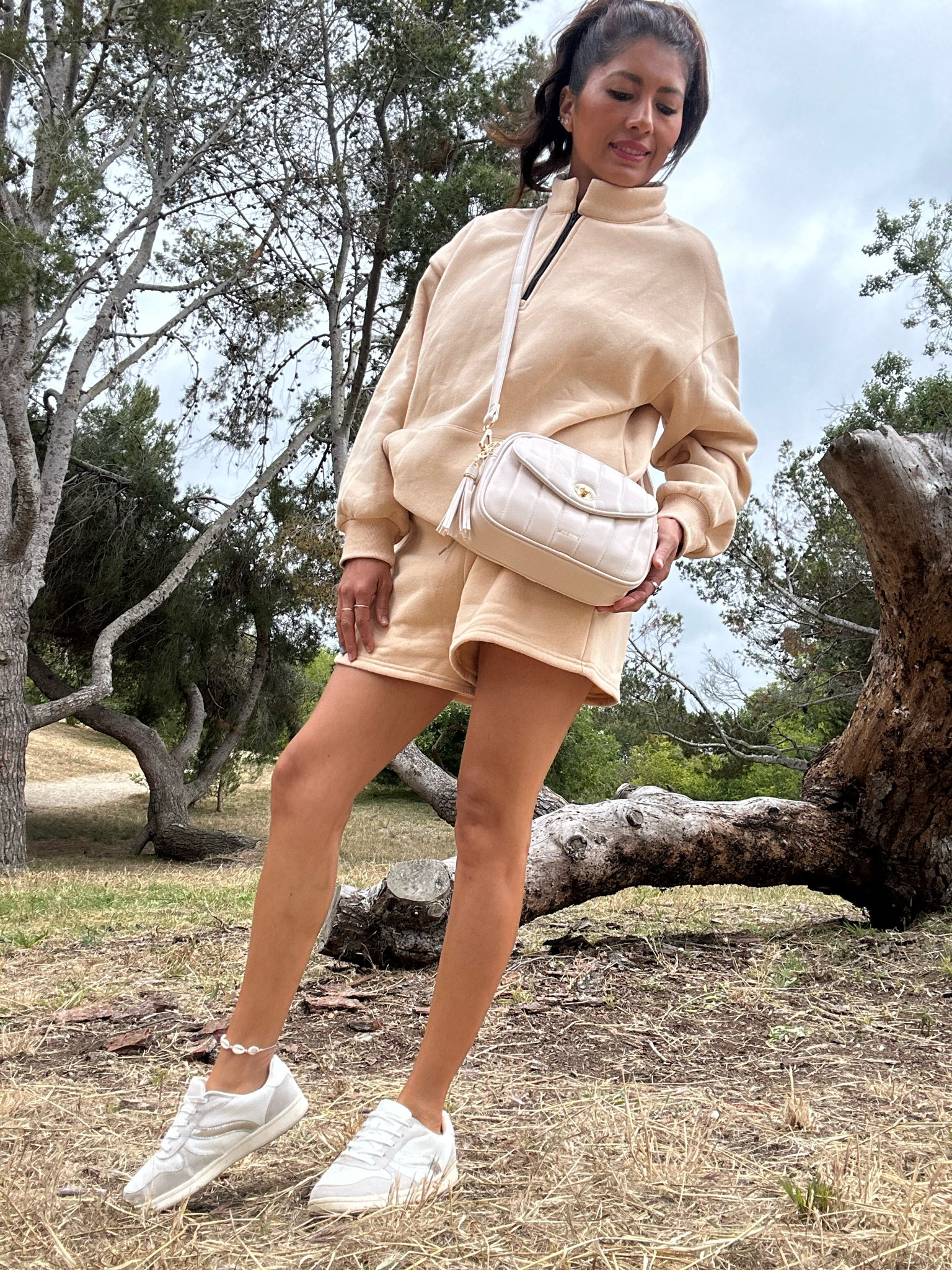 Look at this lounge comfy set. Cozy sweatshirt & shorts. I’m wearing size small. 

Lounge set. Comfortable outfit. Vacation outfit. Travel outfit. Spring outfit. Fall outfit. Shorts. Sweatshirt. Style. Mom style. Chic look. 

#LTKstyletip #LTKFind #LTKunder50
