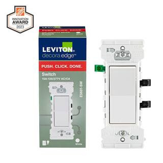 Decora Edge 15 Amp Single Pole Switch, White | The Home Depot