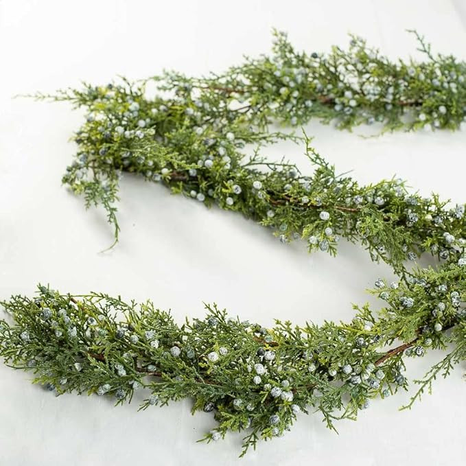 Vinyl Juniper Berry Garland by Factory Direct Craft - Weather Resistant Cedar Juniper Garland for... | Amazon (US)