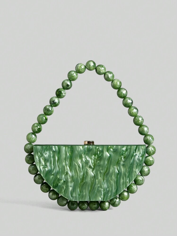 Ontre Fashionable Women's Semi-Circle Pearl Decor Handbag | SHEIN