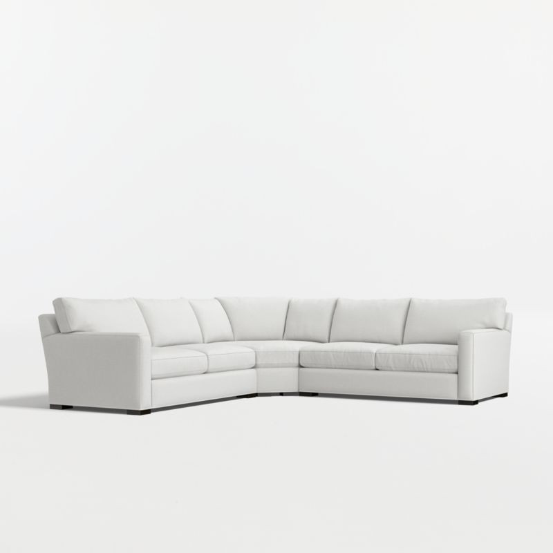 Axis 3-Piece L-Shaped Wedge Sectional Sofa + Reviews | Crate & Barrel | Crate & Barrel