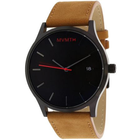 MVMT Men's Classic L213.5L.351 Black Leather Analog Quartz Fashion Watch | Walmart (US)