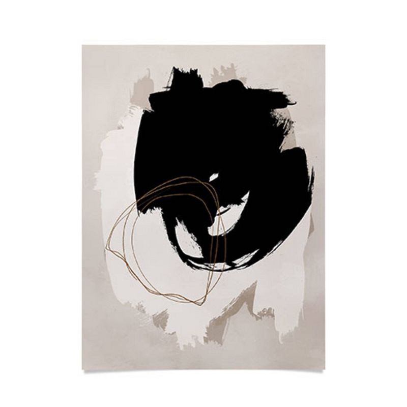 Mareike Bohmer Abstract Brush Strokes 42 Unframed Wall Poster Print Black - Threshold™ | Target