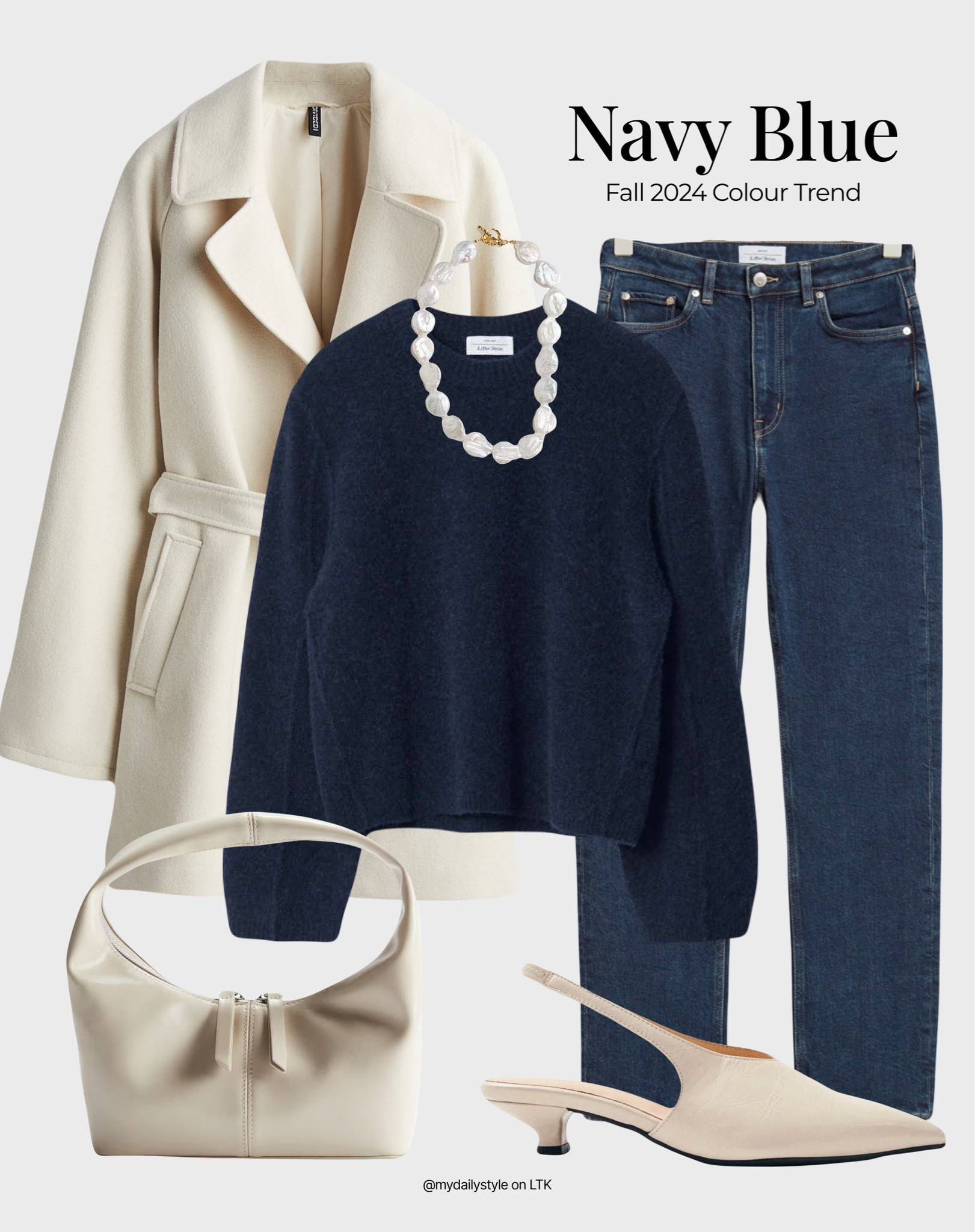 Navy blue is a gorgeous deep shade. No wonder, it has become a wardrobe 2024 staple. 

Styling stunning white coat with navy blue alpaca knit jumper, a pair of slim cut jeans, pearl necklace, creamy handbag & slingback. 

Tags: navy blue, deep blue, azul marino, fall style, pre-fall, autumn style, fall outfit, autumn outfit, fall fashion, autumn fashion, easy styling, simple everyday look, chic & basic outfit, Parisian look, casual outfit, capsule wardrobe, office look, brunch style, high street.


#LTKautumn #LTKstyletip #LTKbag