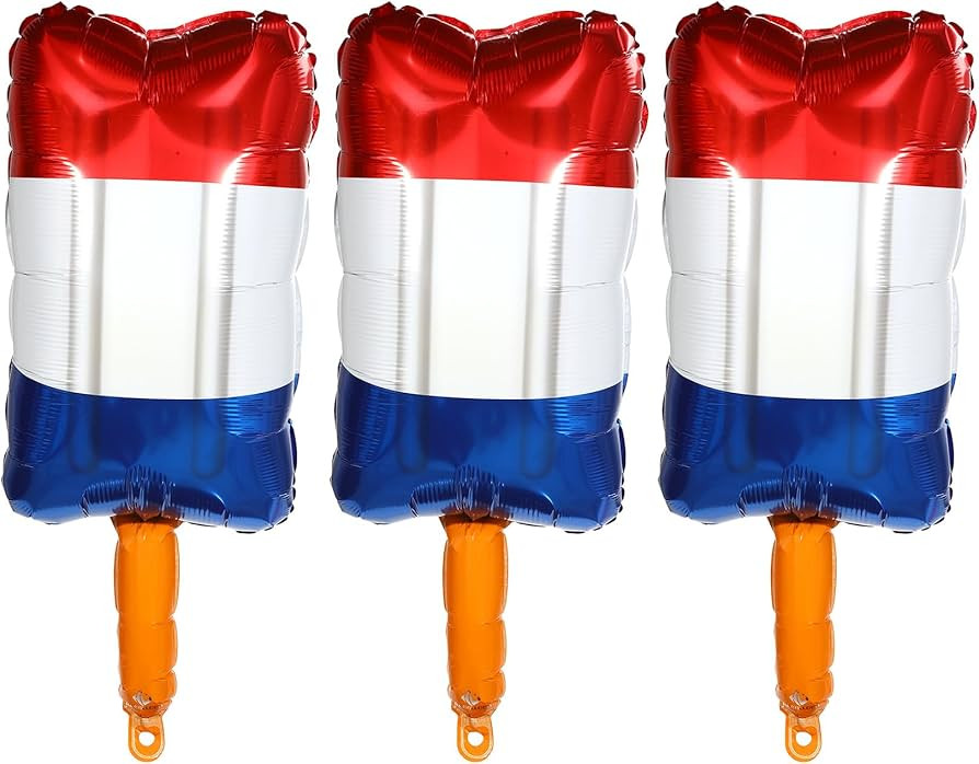 Patriotic Popsicle Foil Balloons, 3 Pcs Red White and Blue Foil Balloons, 35 Inch 4th of July Bal... | Amazon (US)