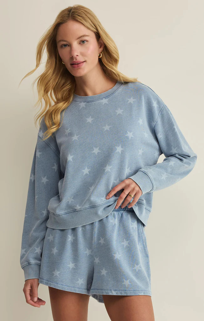 Written Stars Denim Sweatshirt | Z Supply