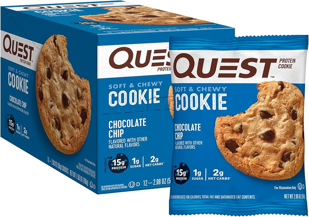 Quest Nutrition Chocolate Chip Protein Cookie; Keto Friendly; High Protein; Low Carb; 12 Count | Amazon (US)