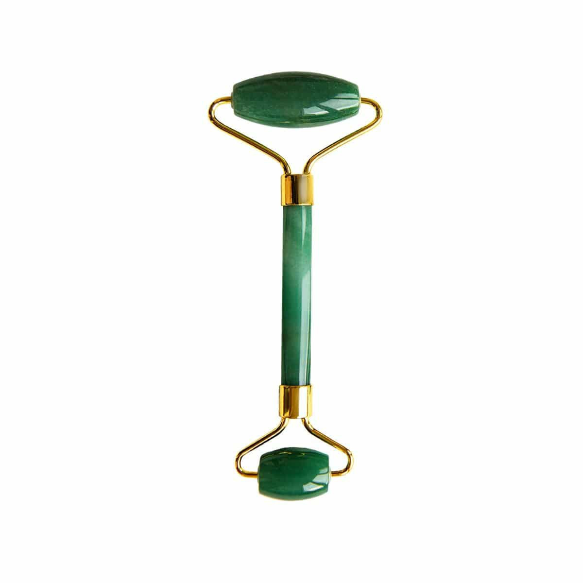 Dr Botanicals Aventurine Jade Soothing Energy Facial Rollers (Gold Metal Handle) | Shop Simon