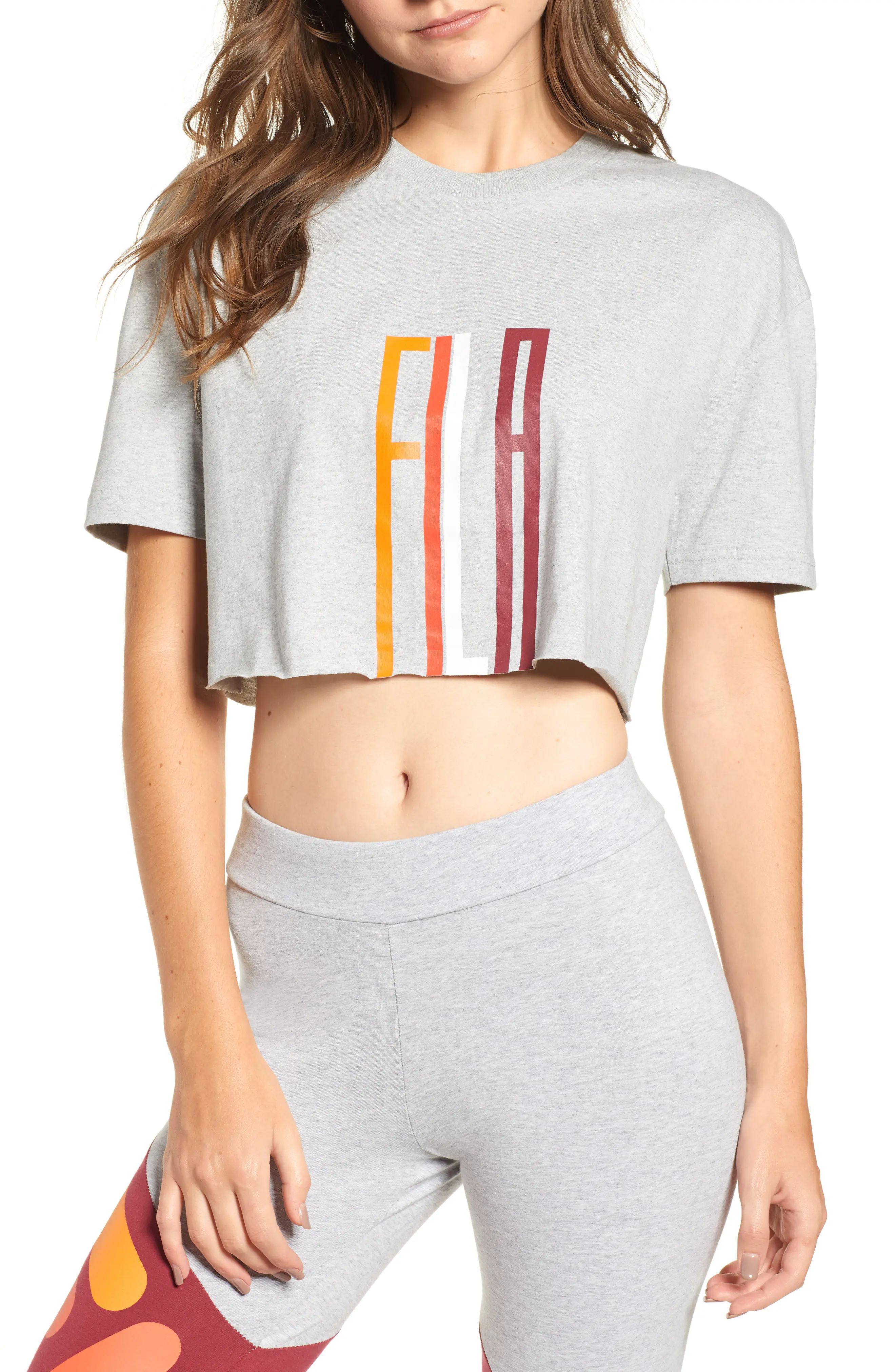 FILA Domenica Crop Cotton Tee | Nordstrom