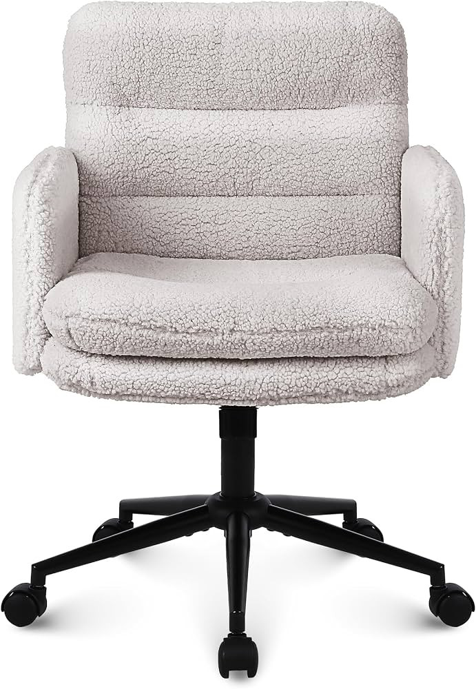 Youhauchair Office Chairs for Home, Faux Cashmere Desk Chair with Adjustable Height, Comfortable ... | Amazon (UK)