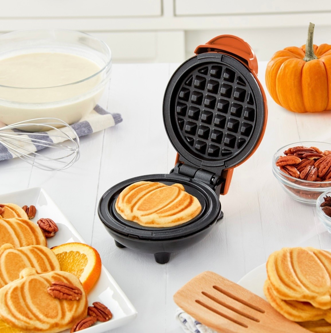 Make every Fall morning festive with a pumpkin mini waffle maker 

#LTKHome #LTKautumn #LTKFindsUnder50