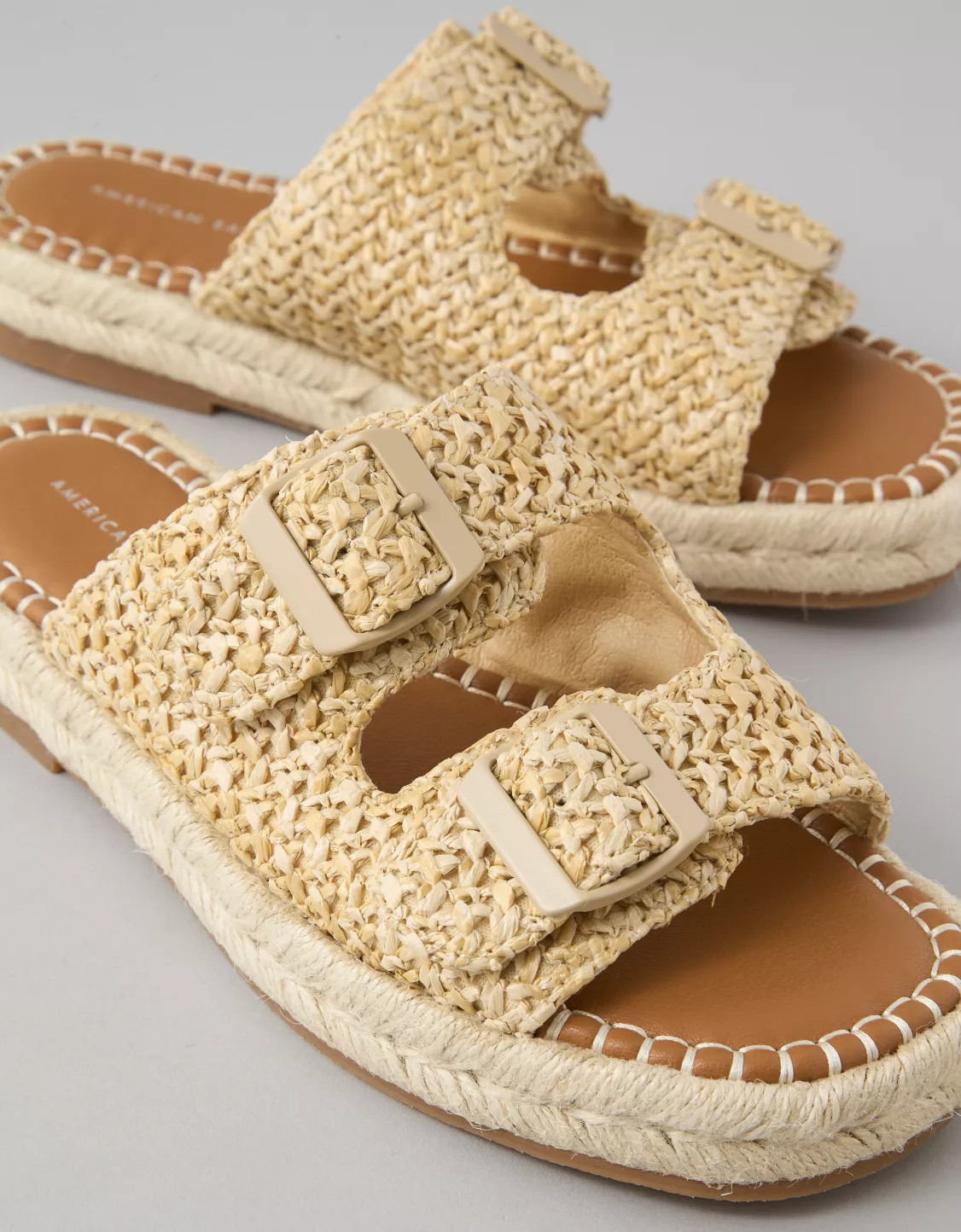 AE Raffia Slide Sandal | American Eagle Outfitters (US & CA)