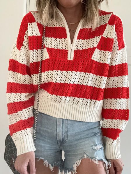 Target half zip pullover under $30, size small
Summer outfit 

#LTKStyleTip #LTKFindsUnder50
