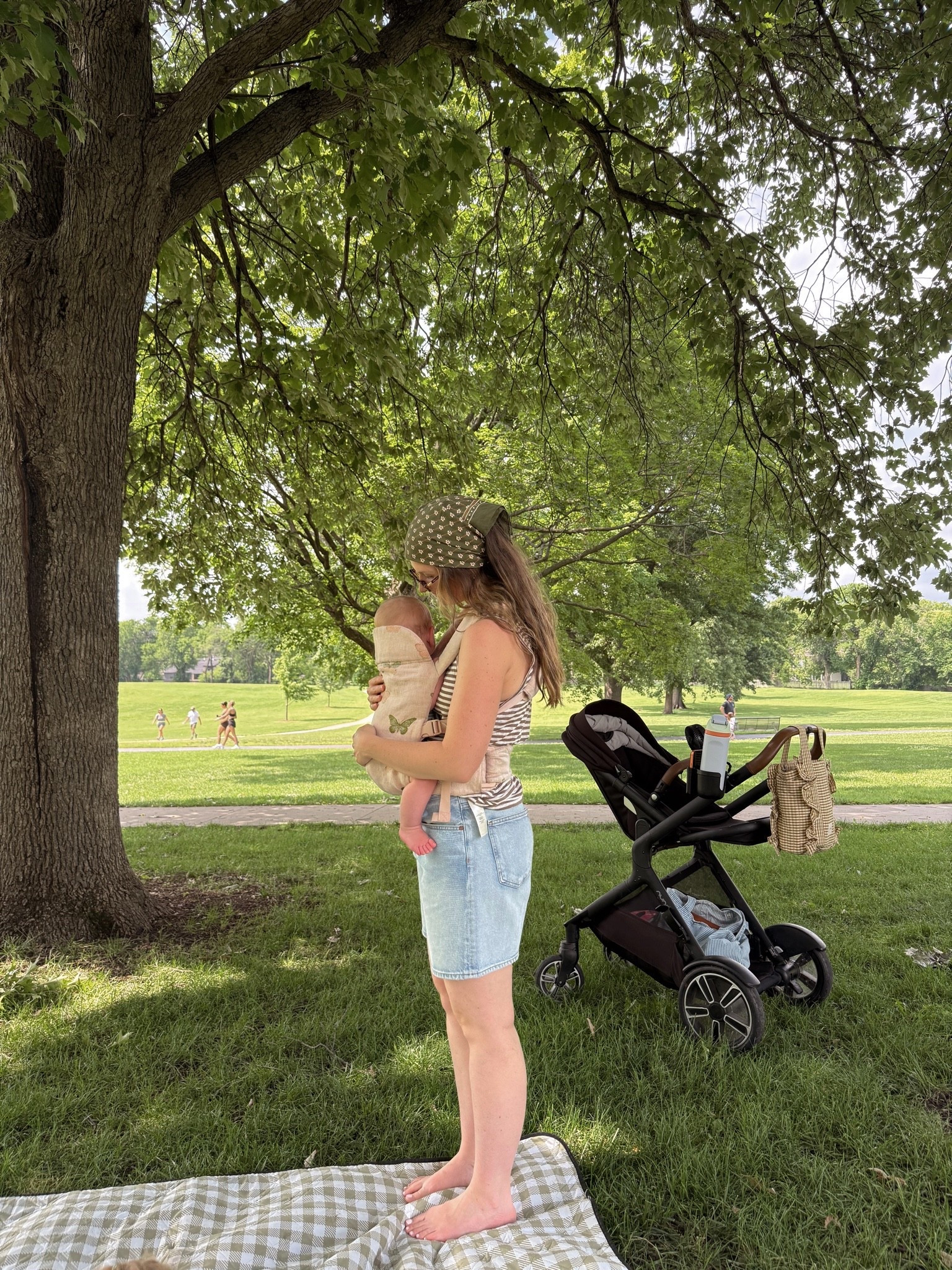 wearing a small in linen tank, loose flowy fit! Denim shorts, tts and love the loose fit around the thigh! Shorts are an investment, also linked a look for less pair! 

Summer outfit, postpartum

#LTKootd #LTKmomlife