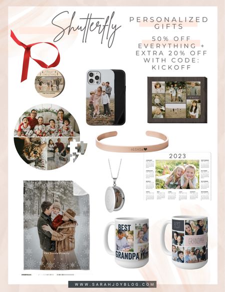 Shutterfly Personalized Gifts! 50% OFF Everything + extra 20% OFF with code: KICKOFF 

#LTKSeasonal #LTKsalealert #LTKGiftGuide