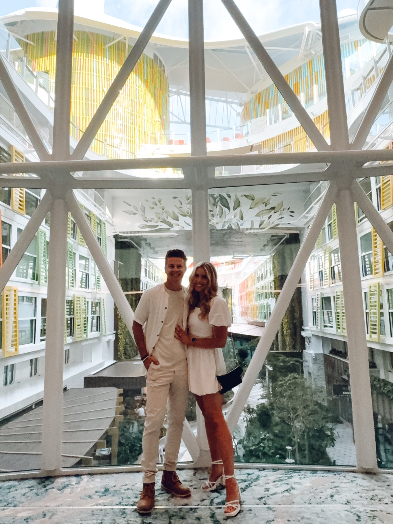 white night on the cruise! 
My dress: wearing M — runs small wish I would’ve sized up one
Heels: size up half 

| cruise outfit | cruise fashion | vacation outfit | white dress 