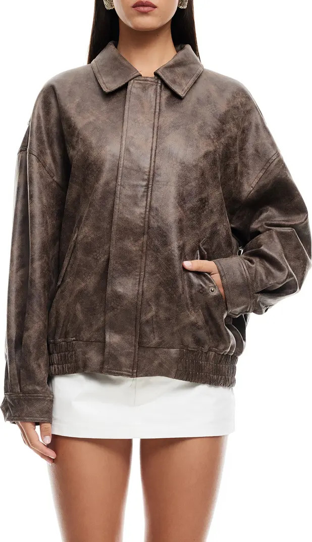 Kenny Faux Leather Bomber Jacket | Nordstrom