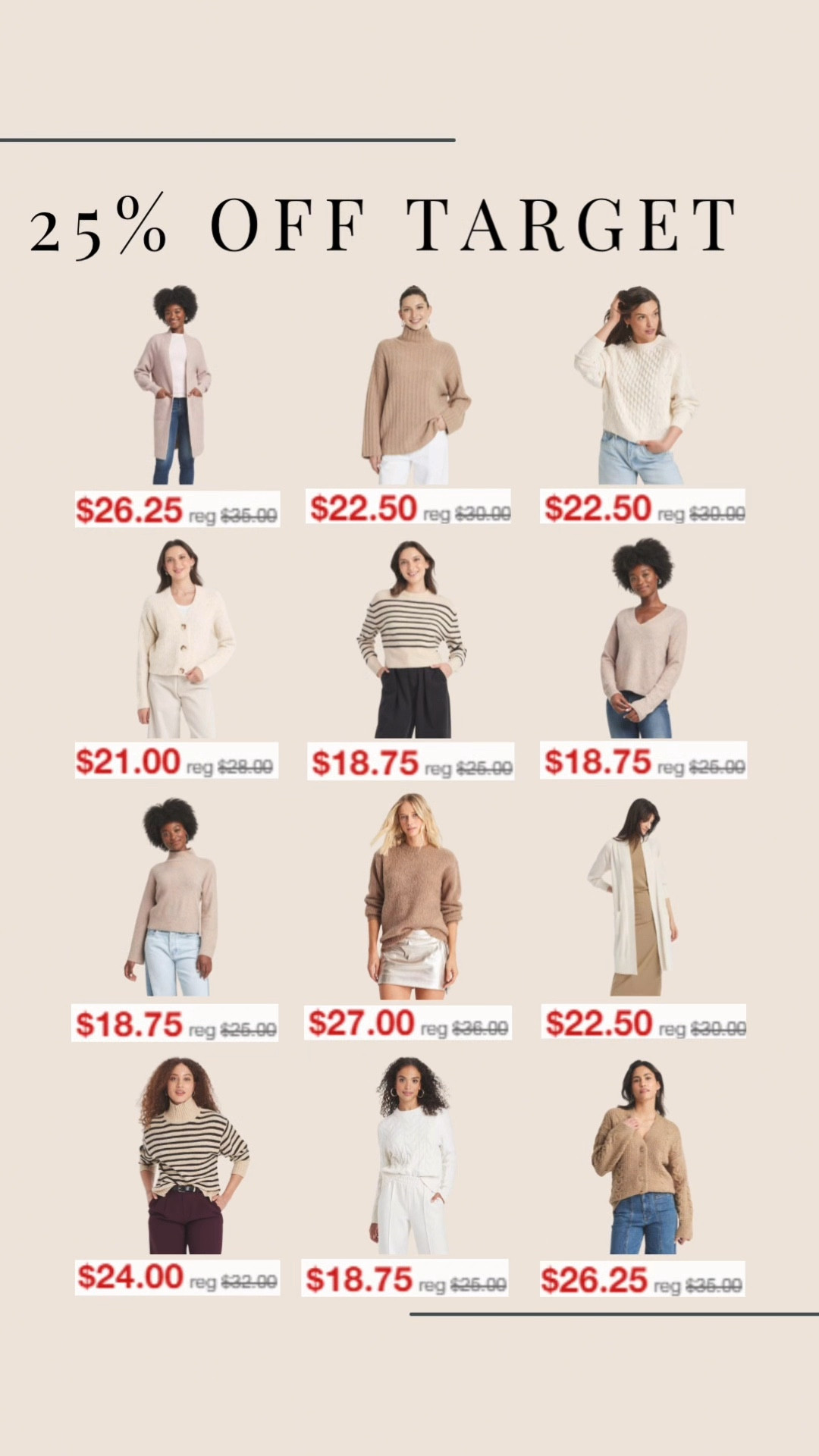 25% off sweaters at Target! 

#LTKSaleAlert #LTKFindsUnder50 #LTKSeasonal