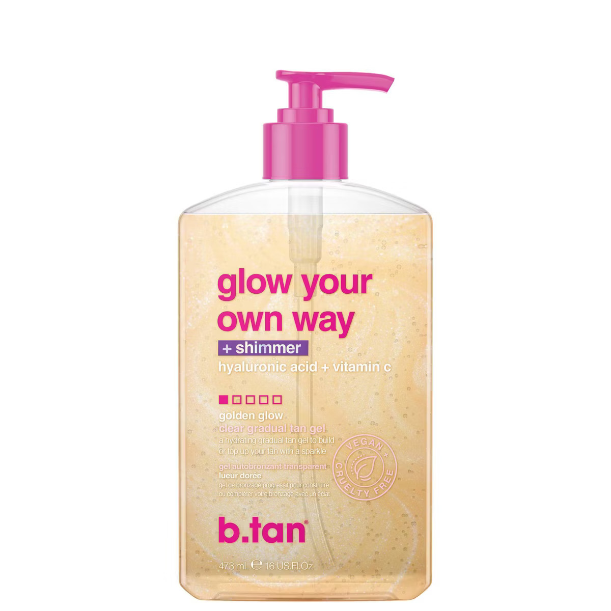 b.tan 'glow your own way' Shimmer Self Tanner - 16 fl oz | Target