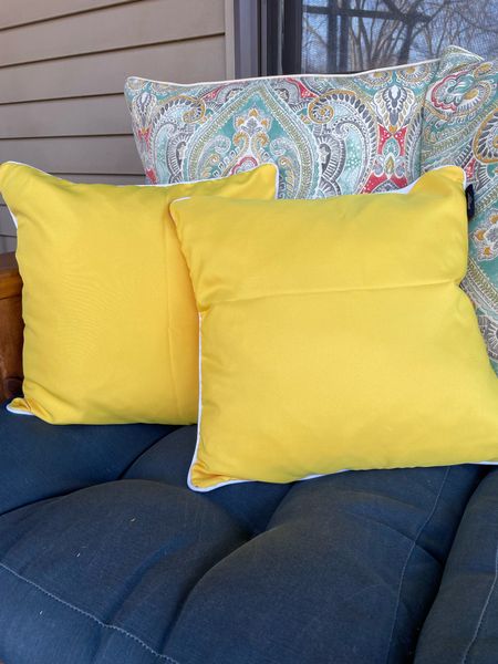 Refresh your outdoor space this Spring season with some bright and bold outdoor pillows! These have a hidden zipper, white piping, AND come in a pack of 2 WITH the inserts!

#LTKSeasonal #LTKhome #LTKfindsunder50