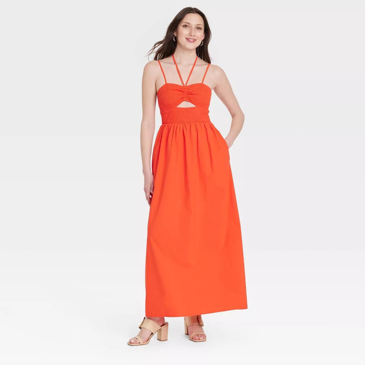 Women's Smocked Cut-Out Maxi Sundress - Universal Thread™ | Target