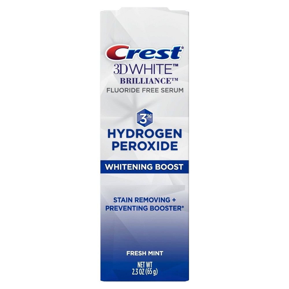 Crest 3D White Brilliance Hydrogen Peroxide Teeth Whitening Boost - Fluoride Free - 2.3oz | Target