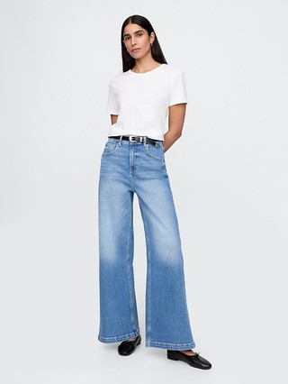 Sky High Rise Stride Wide-Leg Jeans | Gap (CA)