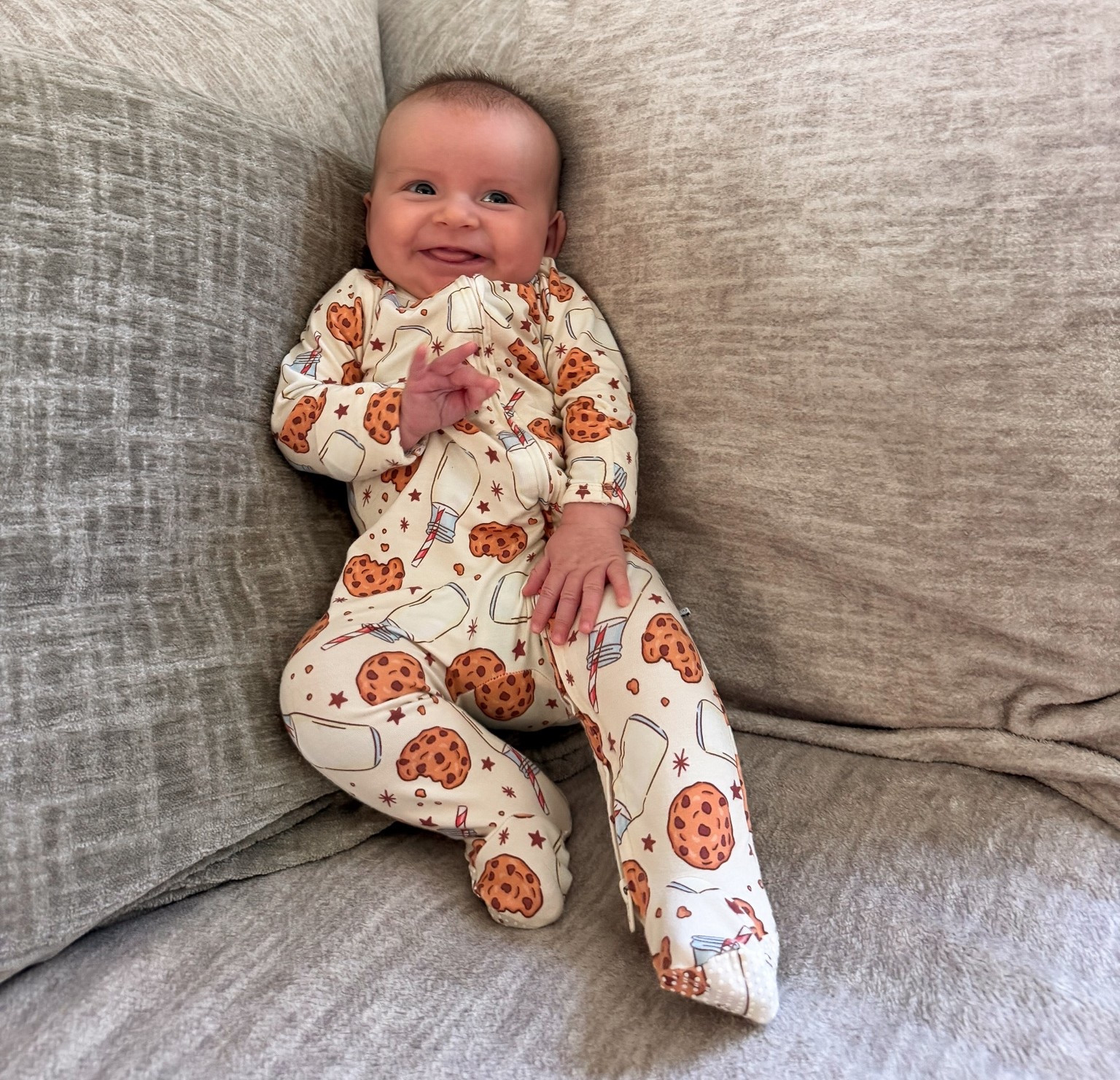 Still our favorite baby sleeper! The milk and cookies design is adorable & truly the softest, high-quality material
@Caden Lane

#LTKBaby #LTKmomlife