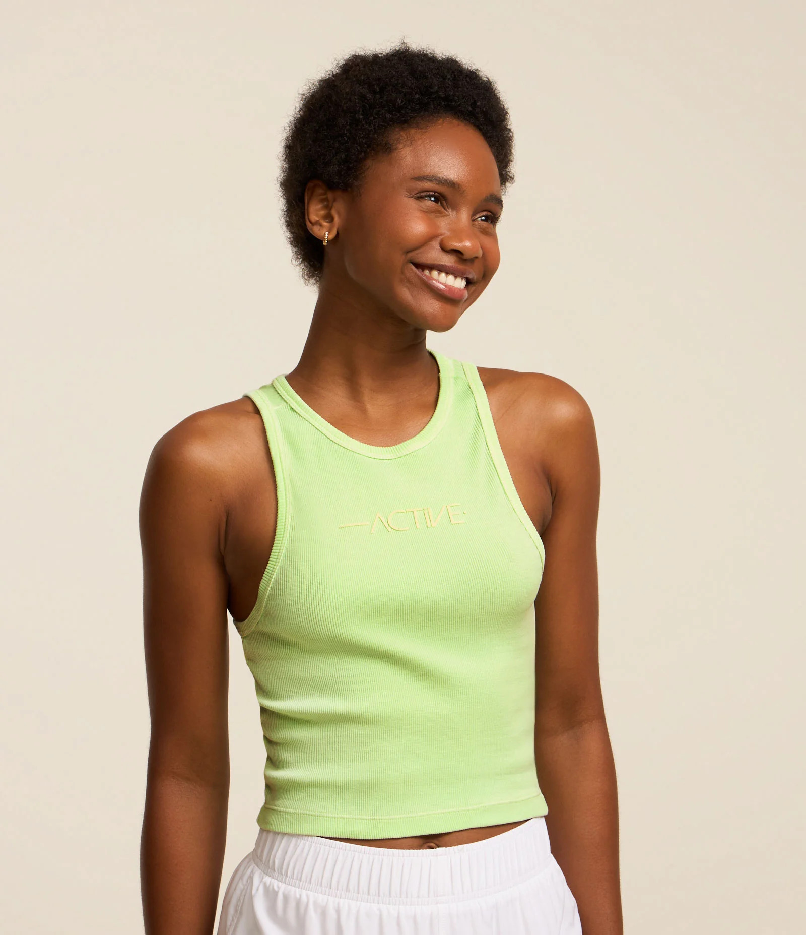 Regata Cropped Esportiva Estampa Localizada Active Verde - Lojas Renner | Renner (BR)