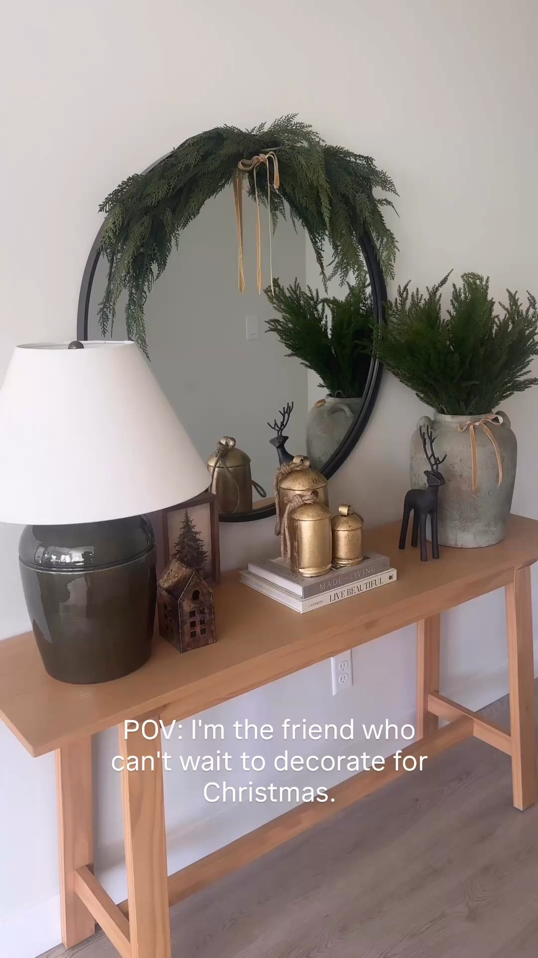 Early Christmas decorators unite!🤶🏼 I ordered a couple new holiday items from @wayfair and couldn't wait to style them! #ad #Wayfair #WayfairPartner 

#LTKHoliday #LTKSeasonal #LTKHome