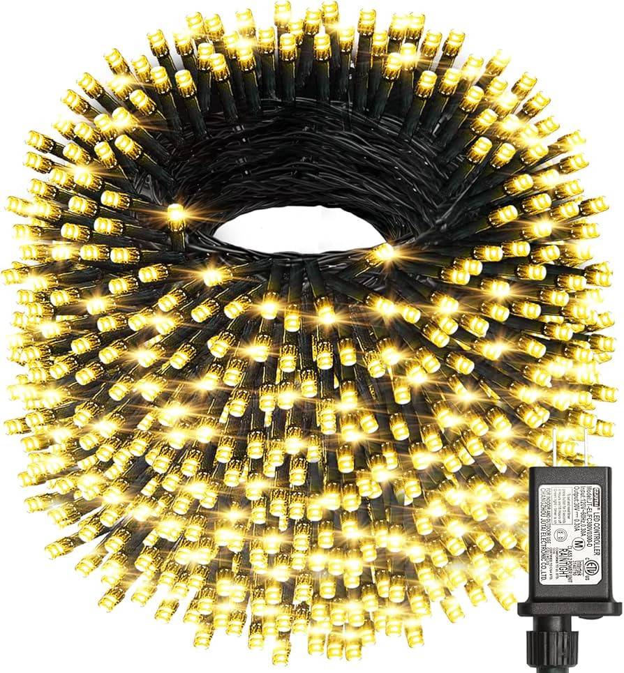 1000 Led Christmas Lights, Plug in 8 Lighting Modes Waterproof, Outdoor Christmas Lights for Tree... | Amazon (CA)