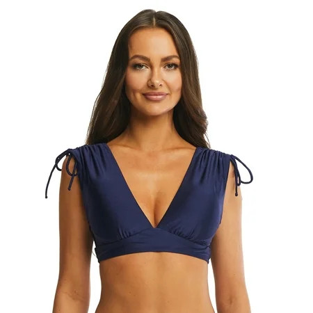 Time and Tru Women s Shoulder Ruched Bikini Top Sizes S-3X | Walmart (US)