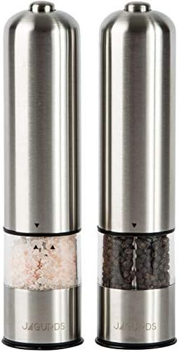 Electric Salt and Pepper Grinder Set - Automatic, Refillable, Battery Operated Stainless Steel Sp... | Amazon (US)