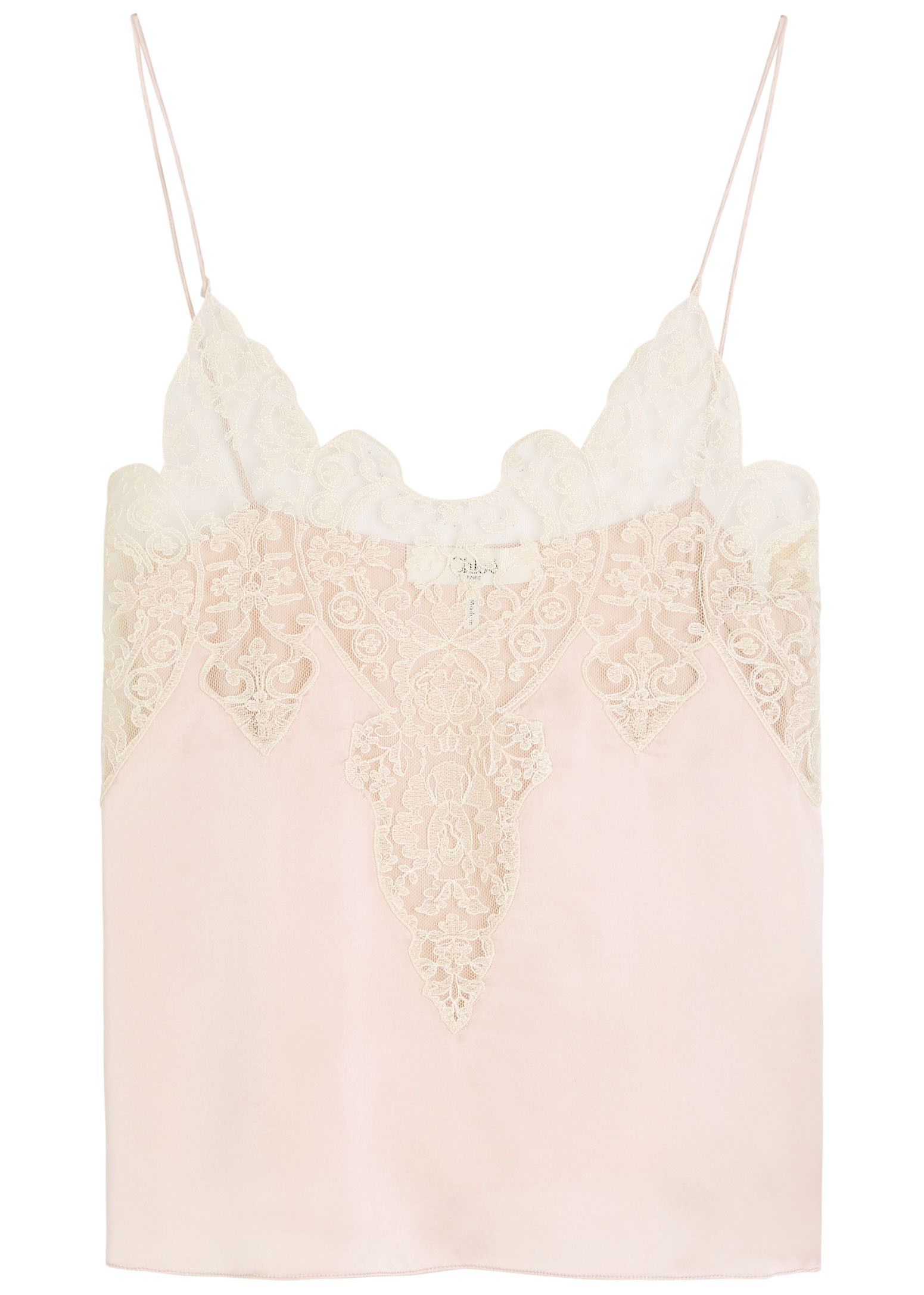 Lace-trim silk camisole top | Harvey Nichols