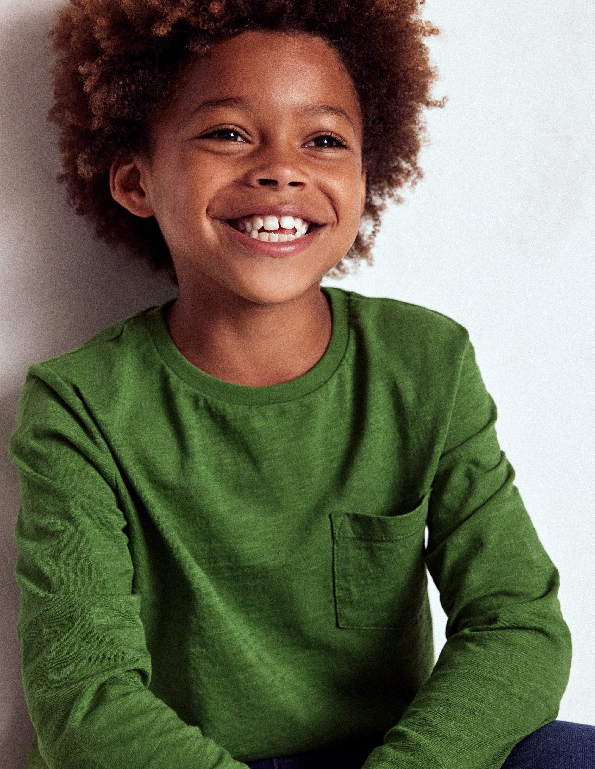 Everyday Long Sleeve T-Shirt-Broccoli Green | Boden (US)