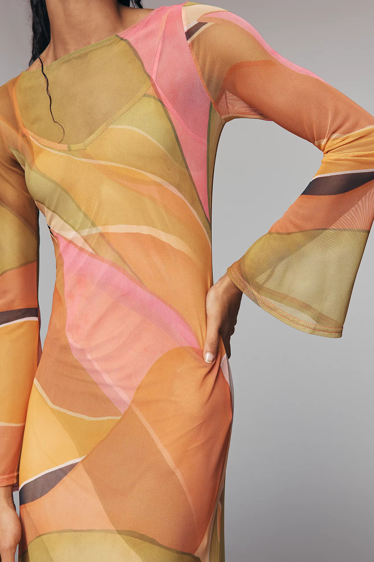 Never Fully Dressed Aria Mesh Maxi Dress | Anthropologie (US)