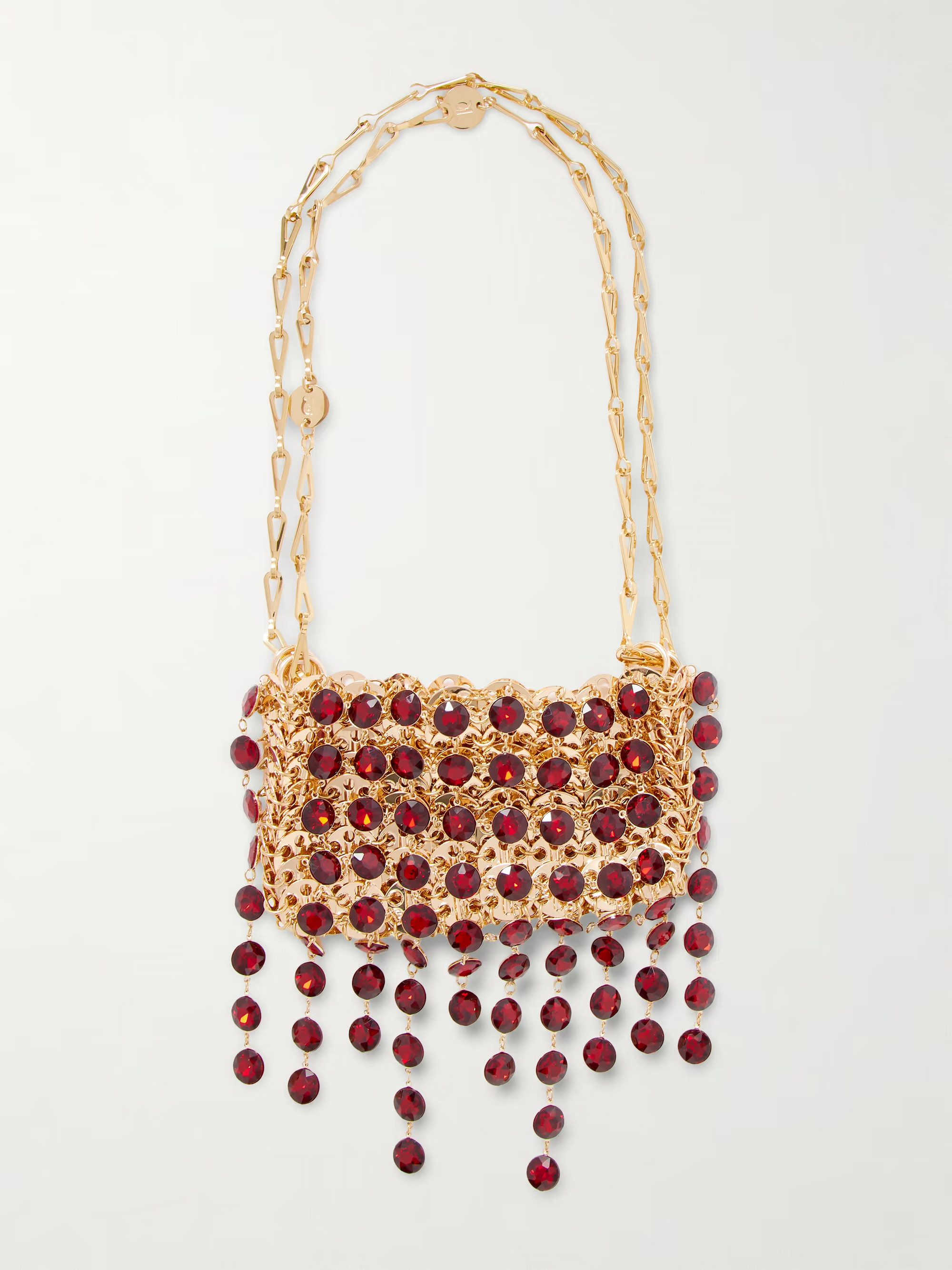 Crystal-embellished chainmail shoulder bag | NET-A-PORTER (US)
