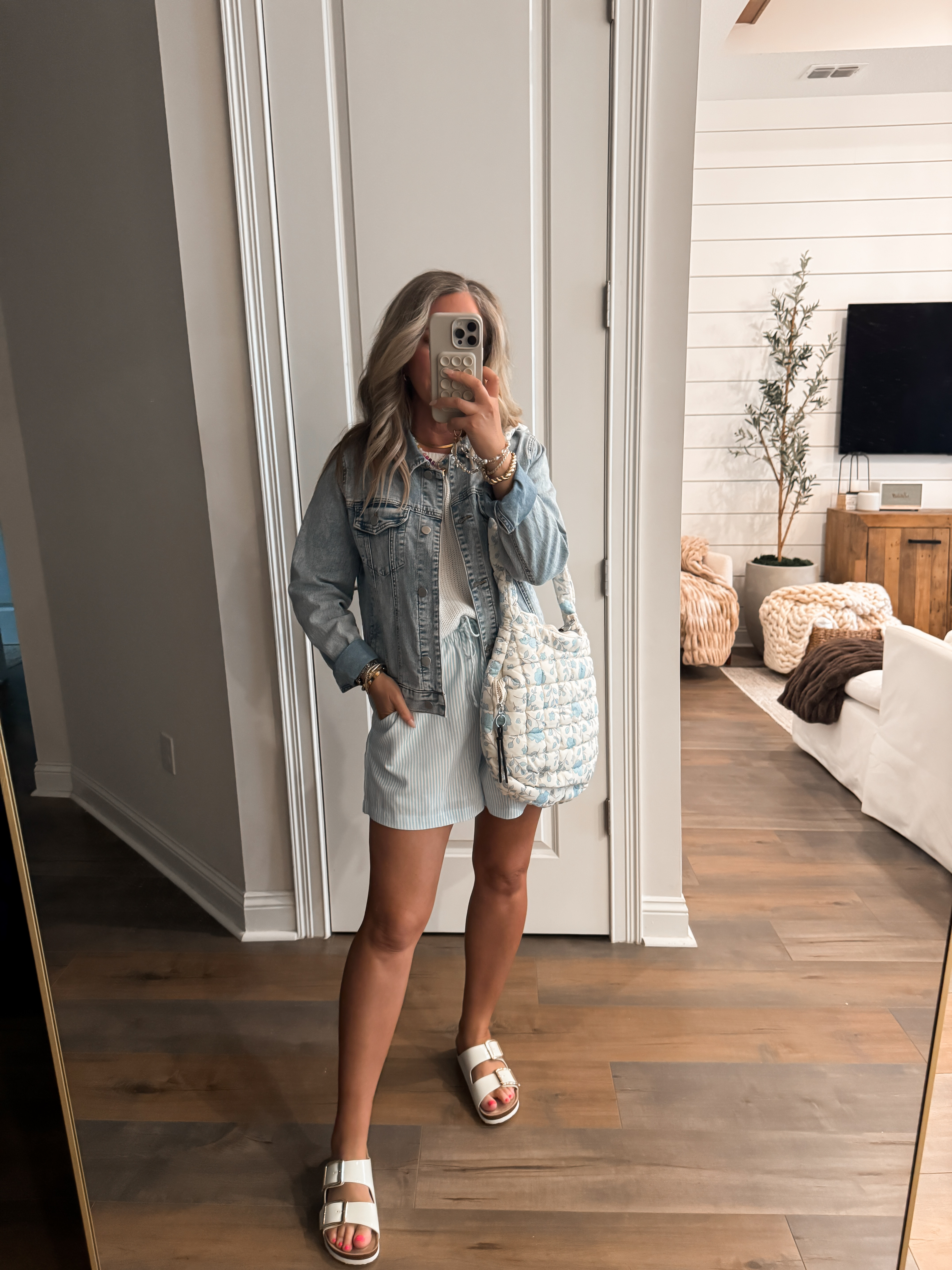 Simple layers, done right. 🤍 White top, denim jacket and easy pull-on shorts. My go-to formula for an effortless everyday look.

Amazon fashion, white top, jean jacket, pull on shorts, casual outfit, everyday style, affordable fashion, mom style, easy outfit, layered look, relaxed chic, simple style, on the go outfit. 

 #LTKootd #LTKmomlife #LTKPetite