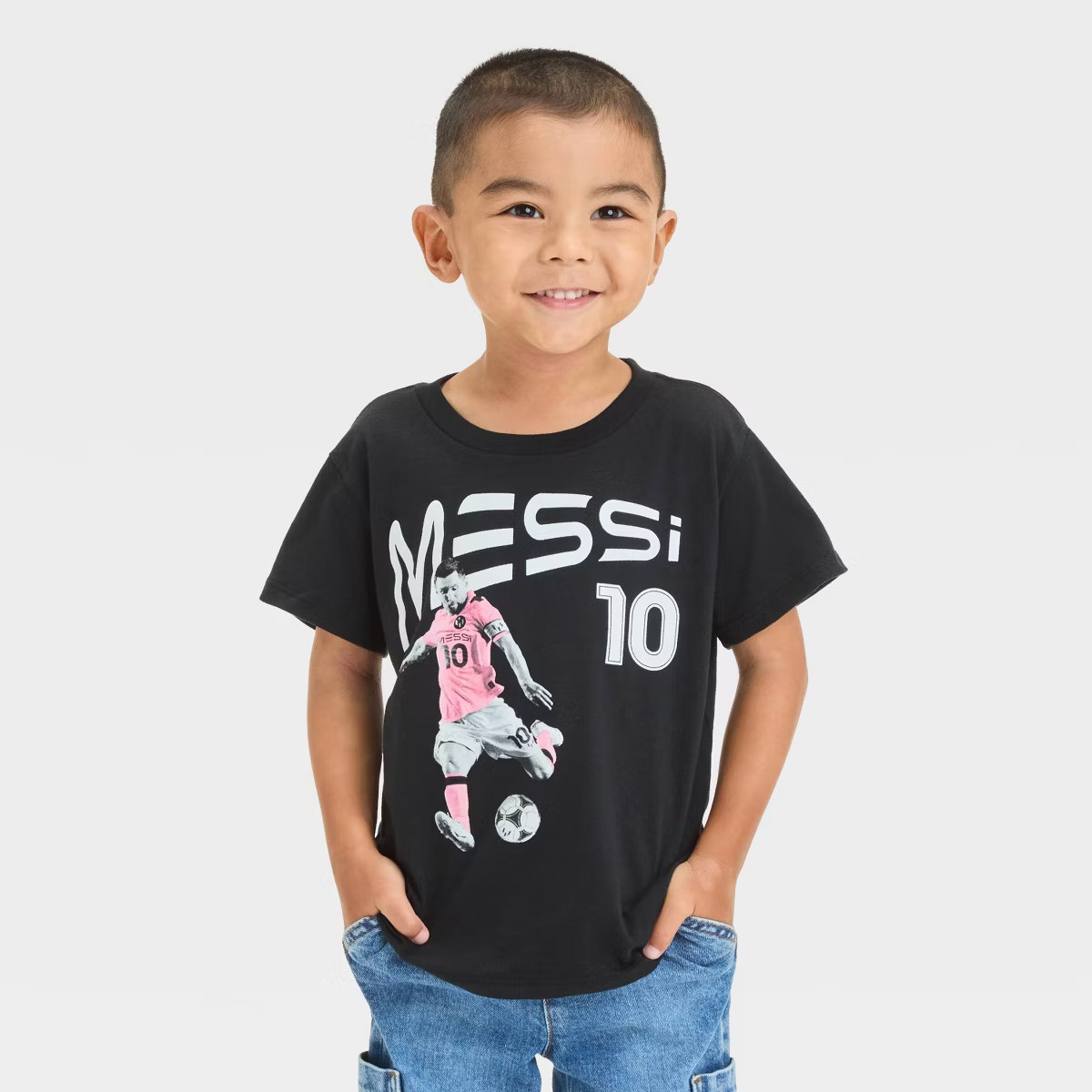 Toddler Boys' Messi T-Shirt - Black | Target