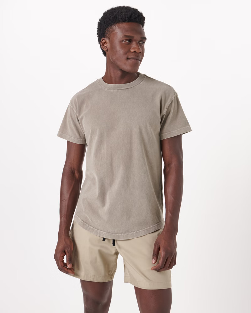 Essential Curved Hem Tee | Abercrombie & Fitch (US)