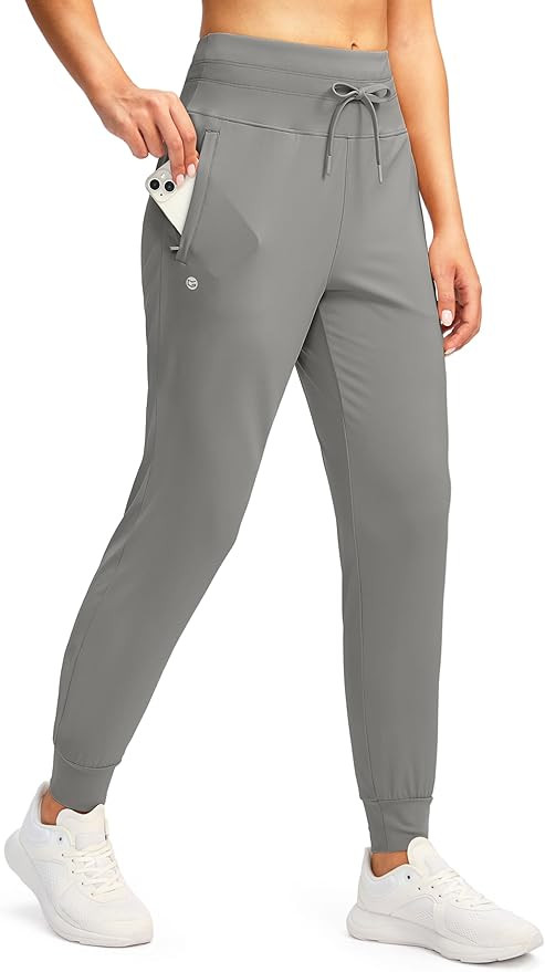 G GRADUAL Women's Joggers Pants with Zipper Pockets High Waisted Sweatpants Athletic Tapered Pant... | Amazon (US)