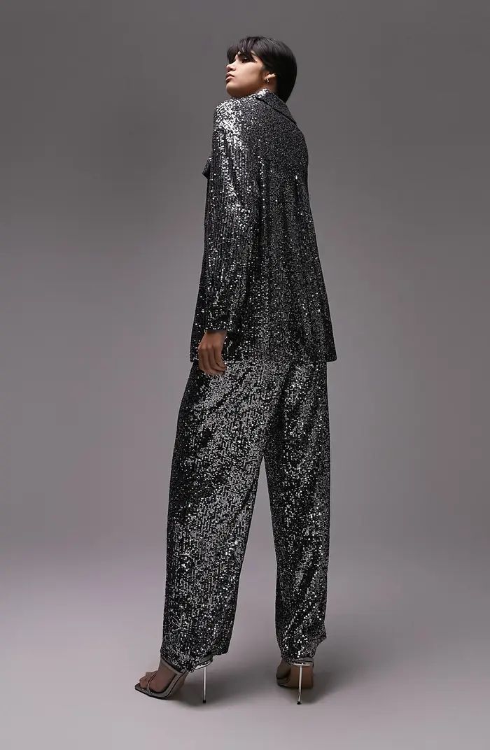 Sequin Wide Leg Trousers | Nordstrom