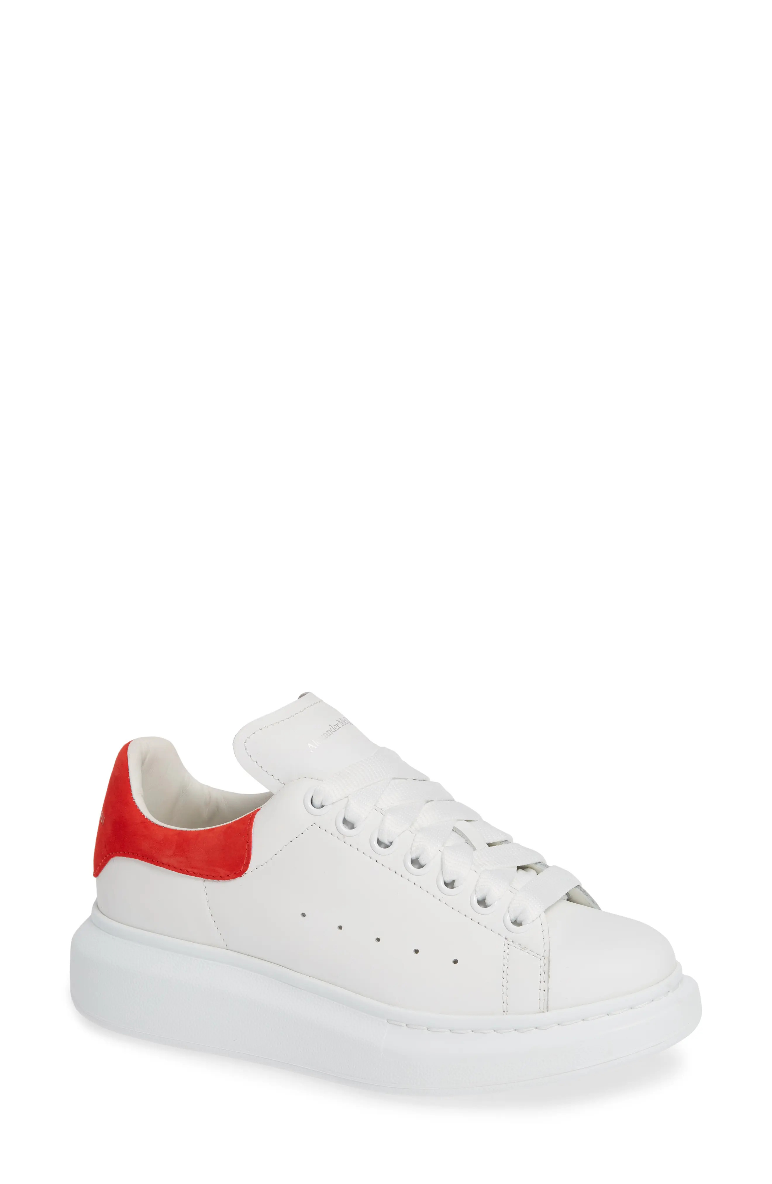 Alexander McQueen Sneaker in White/Lust Red at Nordstrom, Size 6.5Us | Nordstrom