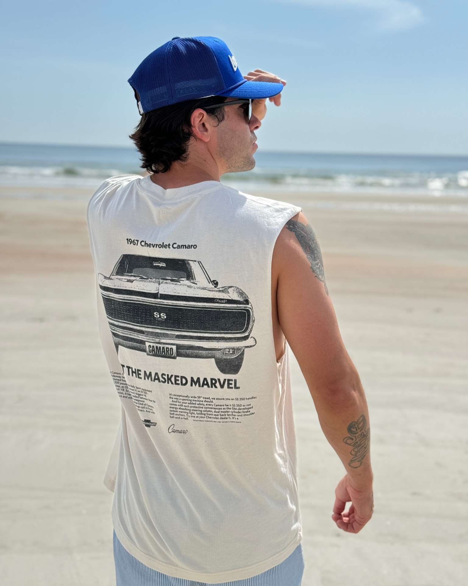 RELAXED CHEVROLET CAMARO GRAPHIC CUTOFF TANK 

#hollister #chevroletcamaross #cutofftank #beach #HollisterCollective!
